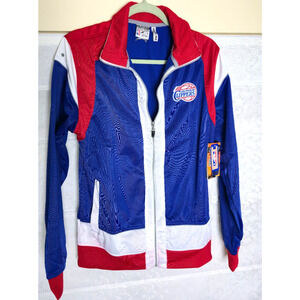 Vintage Y2K Style LA Clippers Zipway Track Jacket NBA Licensed NWT Size S Zip